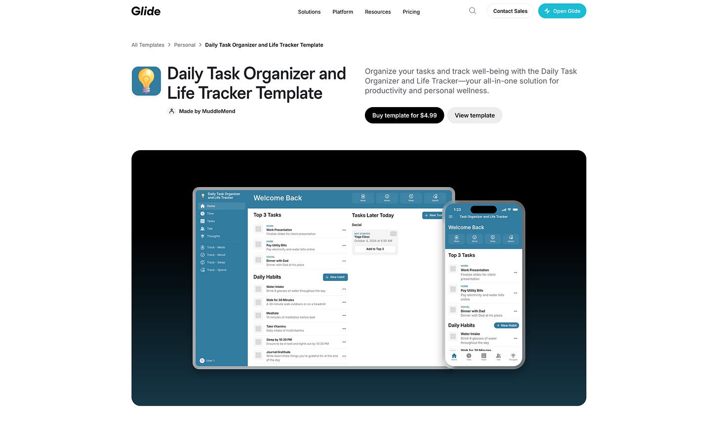 How to Set Up an Account on Glide and Access the Daily Task Organizer & Life Tracker Template How to Set Up an Account on Glide and Access the Daily Task Organizer & Life Tracker Template