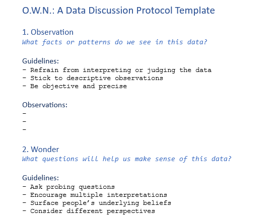 Data Discussion Protocol screenshot