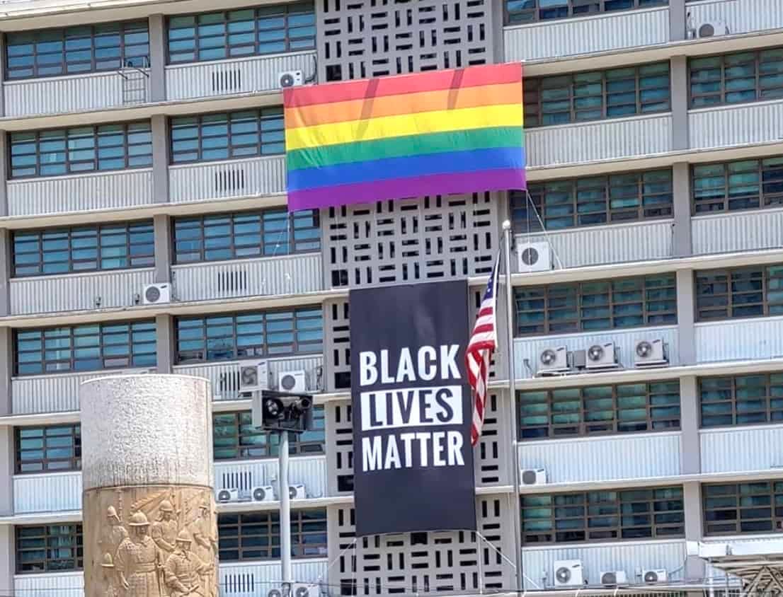 Image result from https://www.towleroad.com/2020/06/embassy-seoul-black-lives-matter/