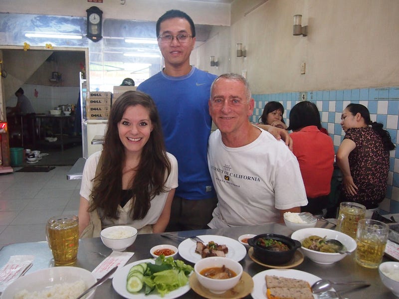 Jodi, Hai, and Joe at Dong Hoa Xuan