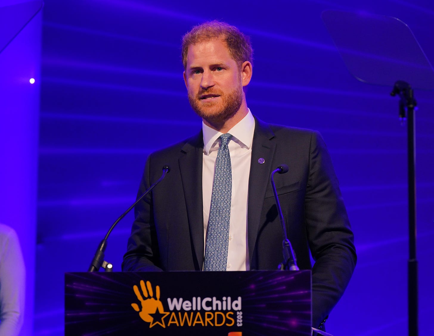 Prince Harry giving speech at WellChild Awards 2023