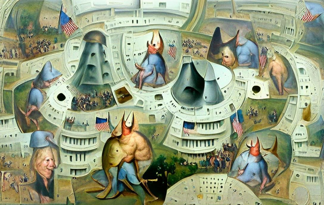 the united states capitol building (hieronymus bosch) - AI Generated  Artwork - NightCafe Creator