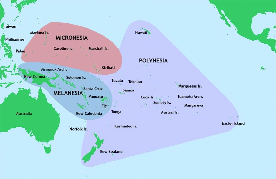 Map Pacific Islands Region (Public Domain)