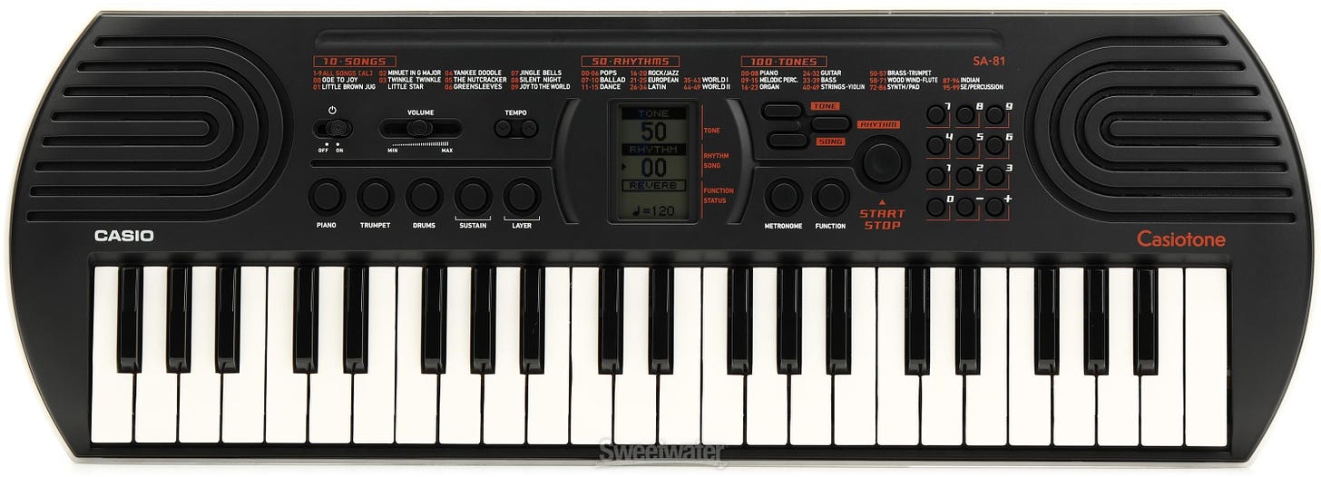 Casio SA-81 44-key Portable Arranger Keyboard | Sweetwater