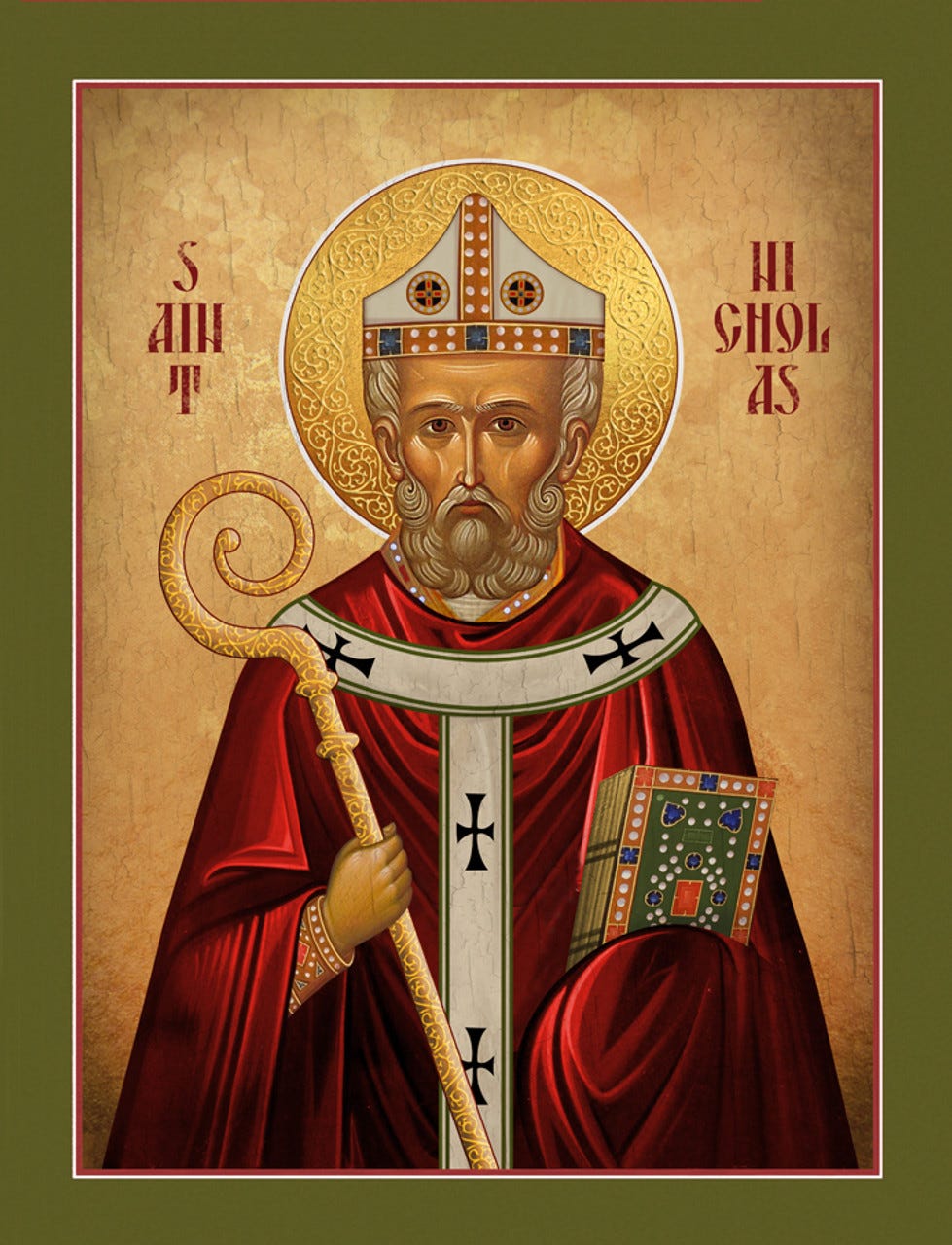 Icon of Holy Father Nicholas, 20th c. - 1NI35