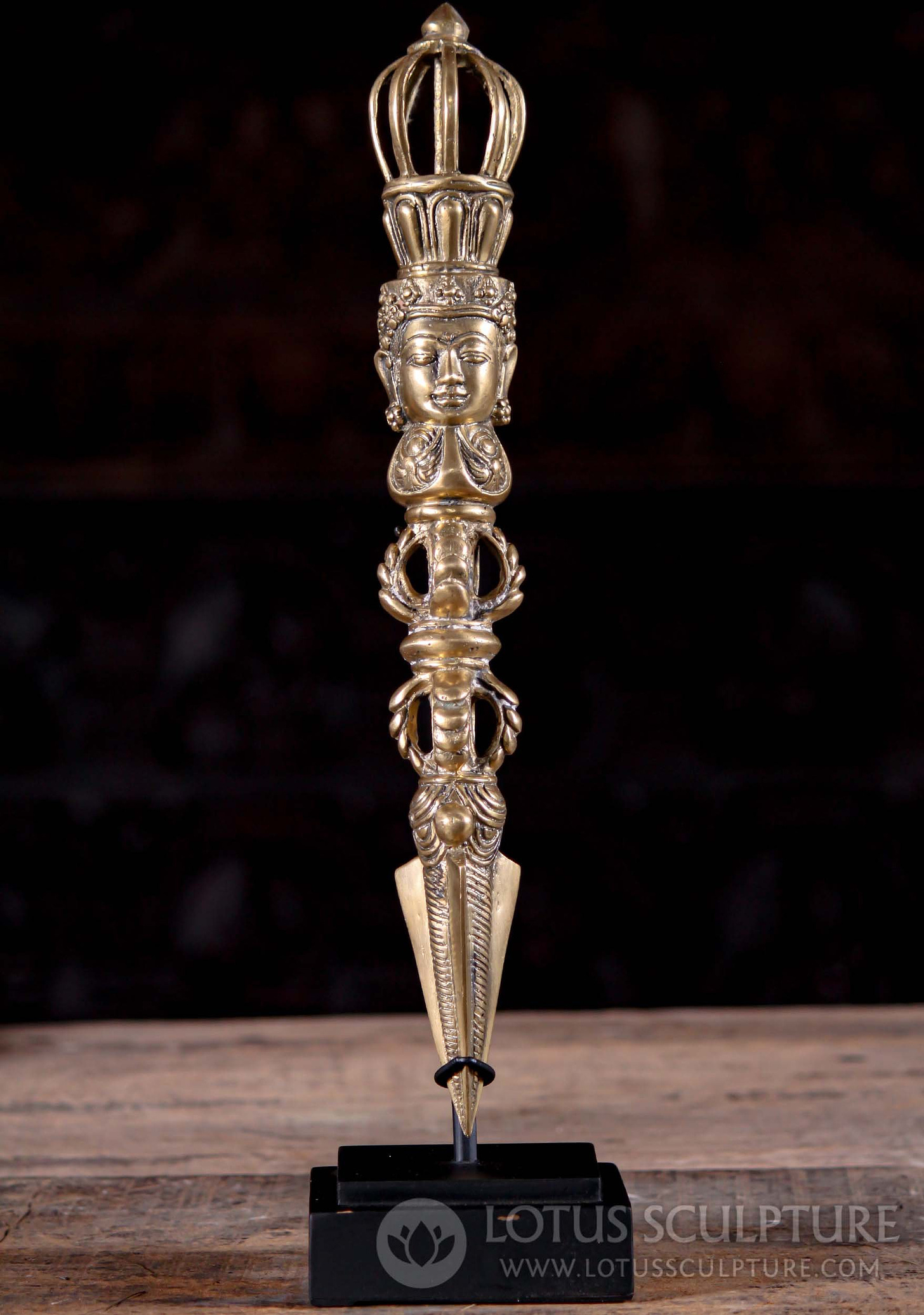 Balinese Brass Tibetan Ritual Dorje Vajra Phurba Dagger Knife with Face of  Buddha 18" (#155bb26z): Hindu Gods & Buddha Statues