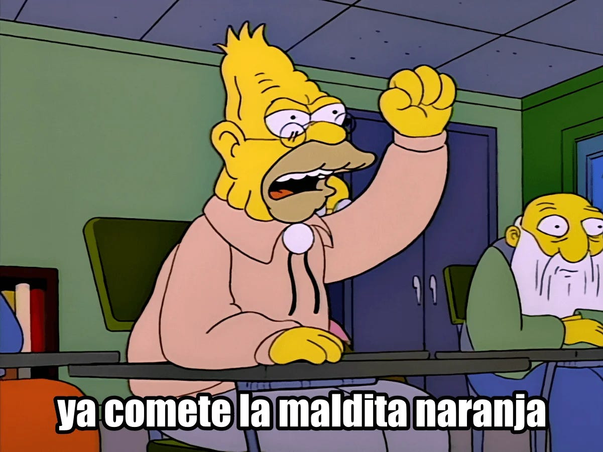 ya comete la maldita naranja - Meme | Sticker
