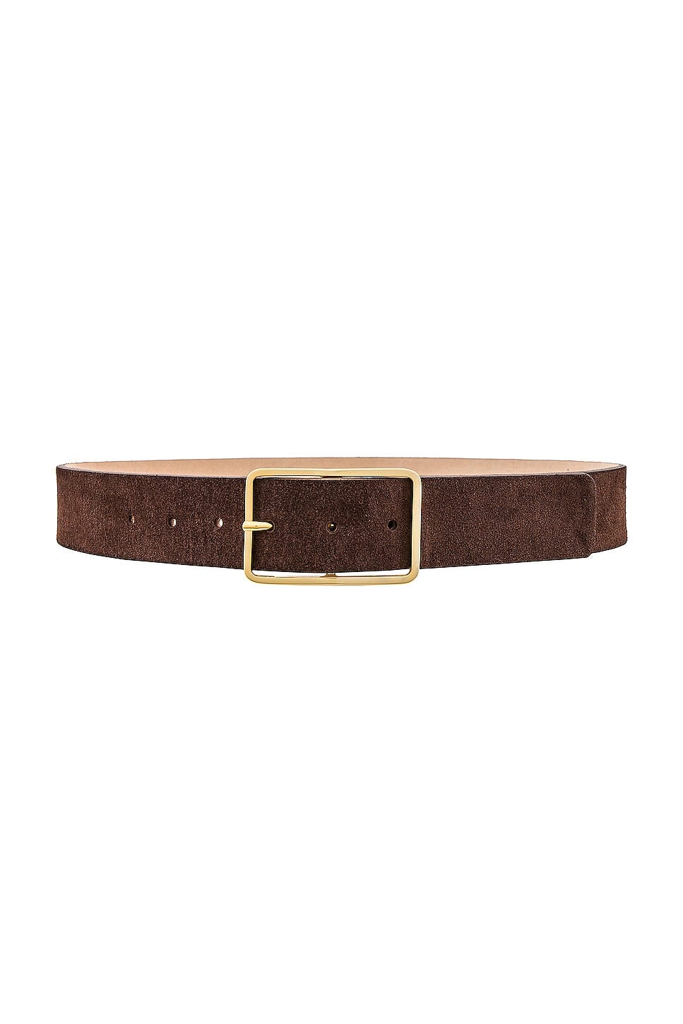 B-Low the Belt Milla Suede Belt in Chocolate & Gold