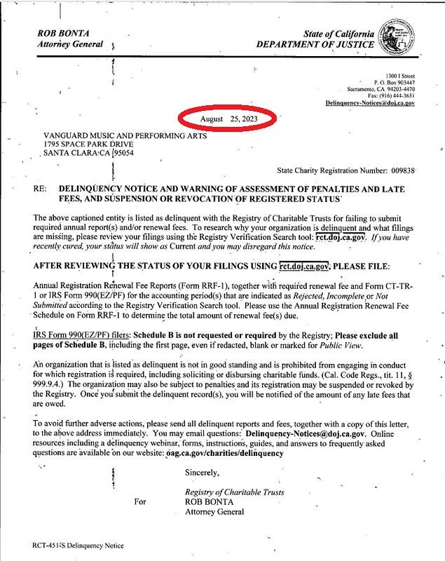 2nd notice from DOJ full letter 2nd notice from DOJ full letter