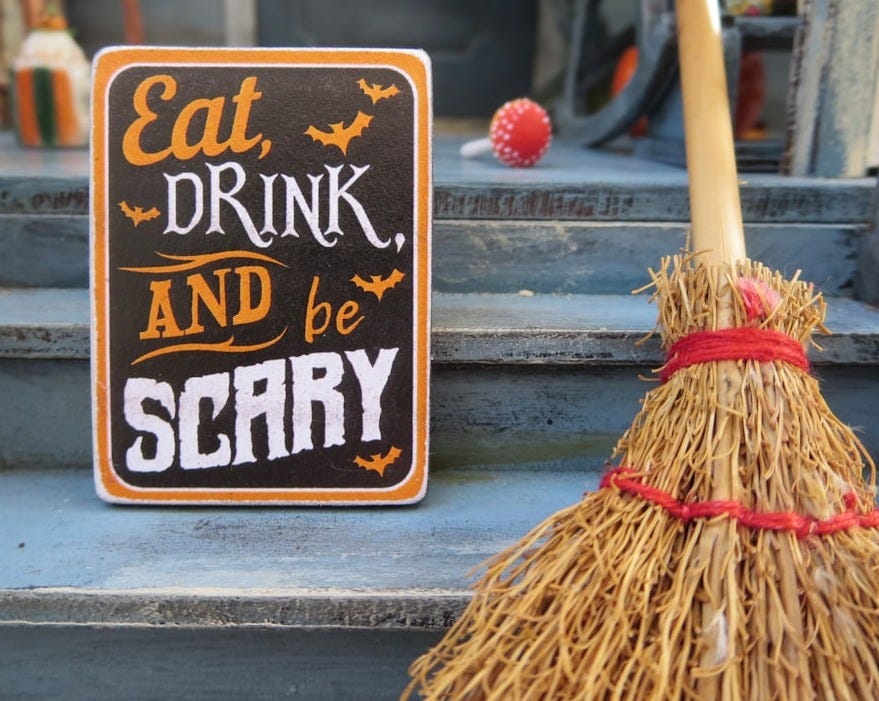 Eat Drink and be scary signage