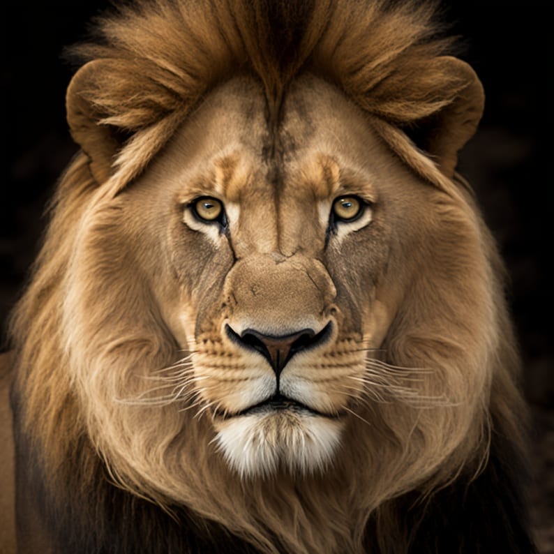 Male Lion AI Digital Download Digital Art Animal Digital Image image 1