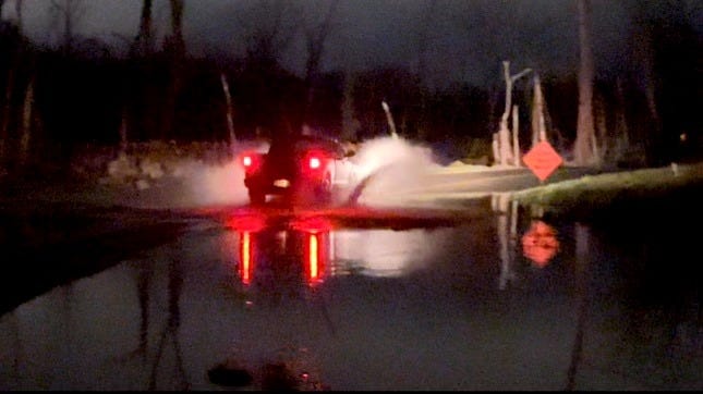 Flooding on Brooke Road last week. Photo from Monica Gary. 