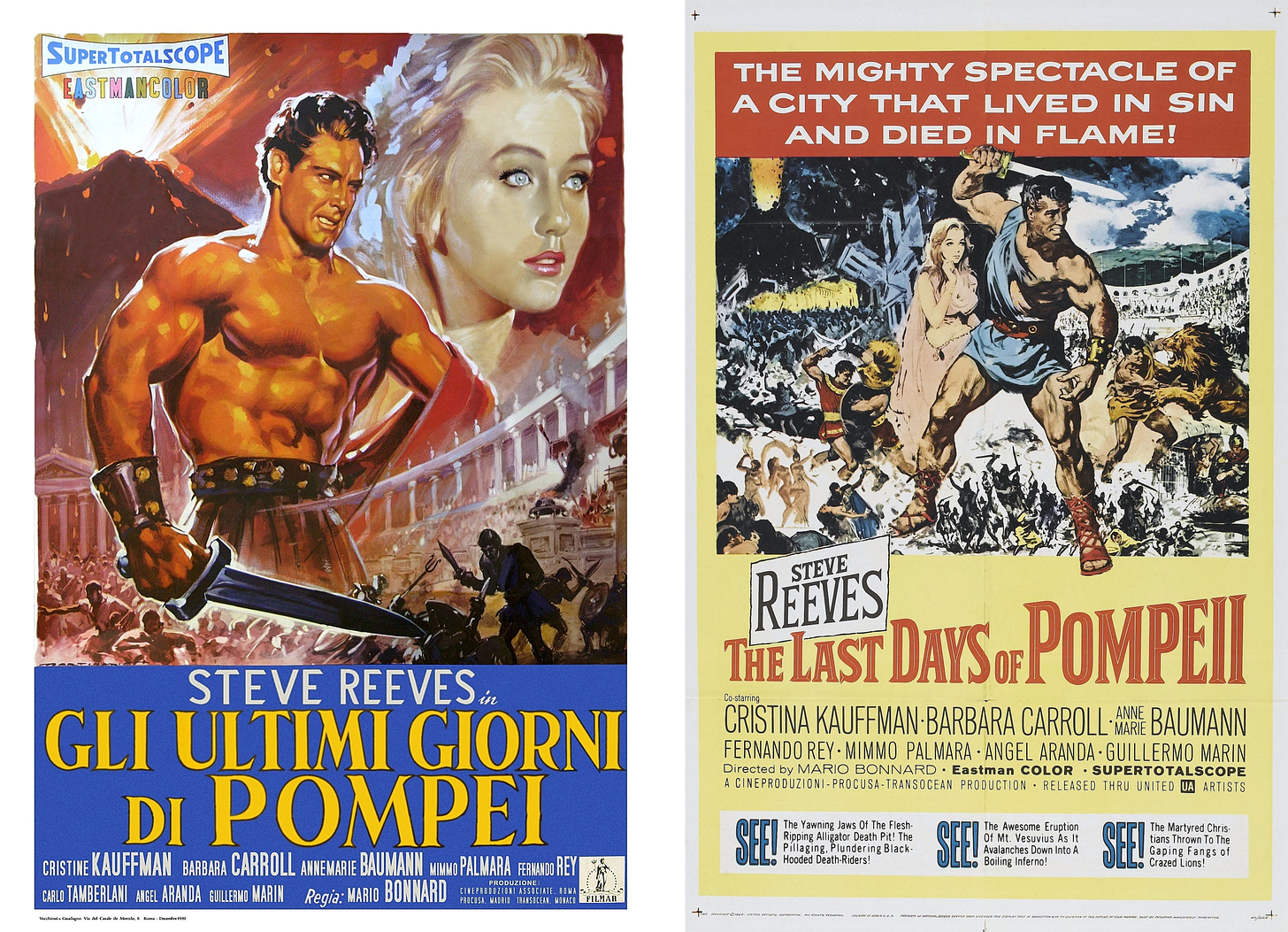 Original 1959 Italian poster and 1960 American poster.