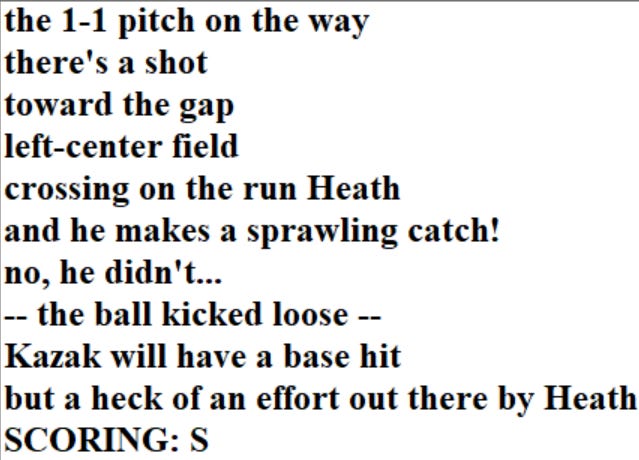 Diamond Mind Baseball Play By Play