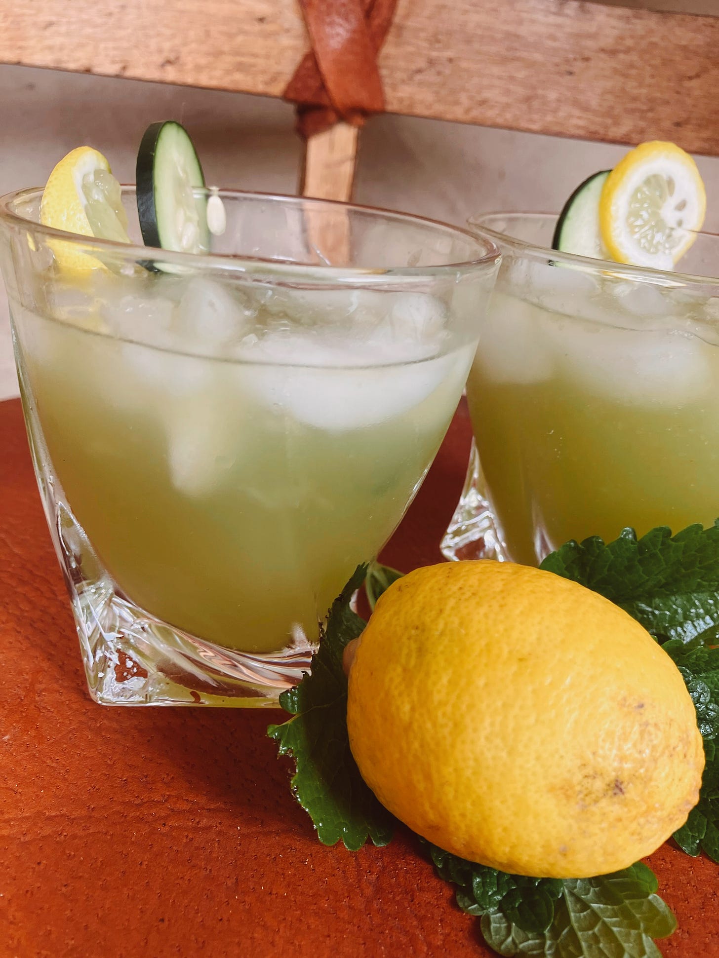 Cortisol Mocktail Recipe (Lemon Balm + Cucumber)