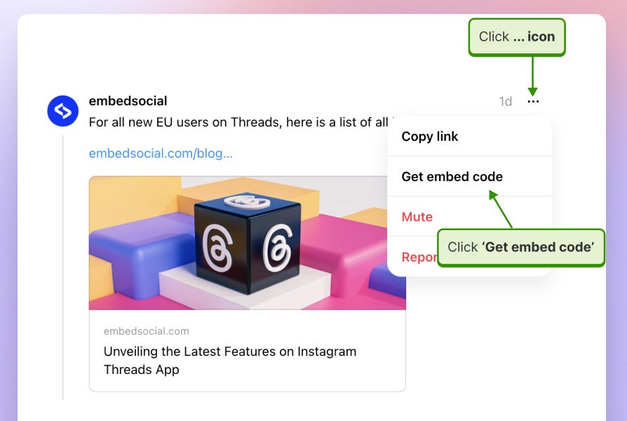 Embedding Threads