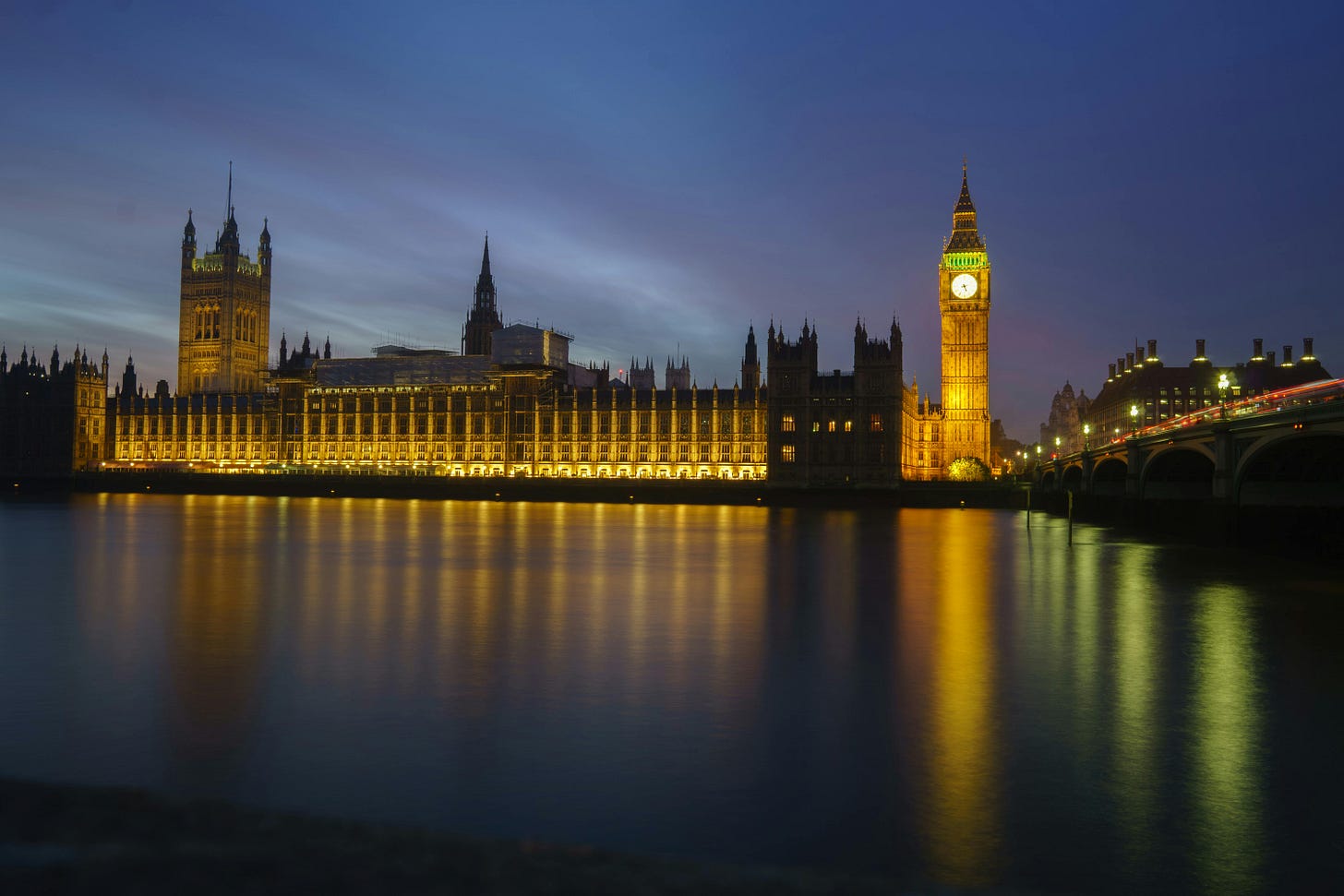 British Parliament and Big Ben at night