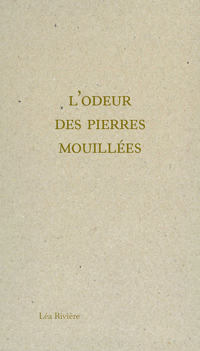 L'odeur des pierres mouillées / / Léa Rivière - Éditions du commun