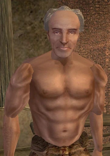 In order to blend in, Caius chose "suspiciously buff scooma addict" as his cover identity. He wears it well