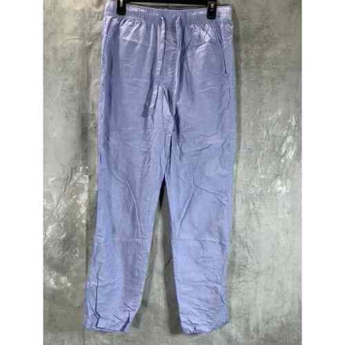 J.CREW Men's Eoe Bold Peri Cotton Poplin Elasticized Pull-On Pajama Pants SZ S - Picture 1 of 10