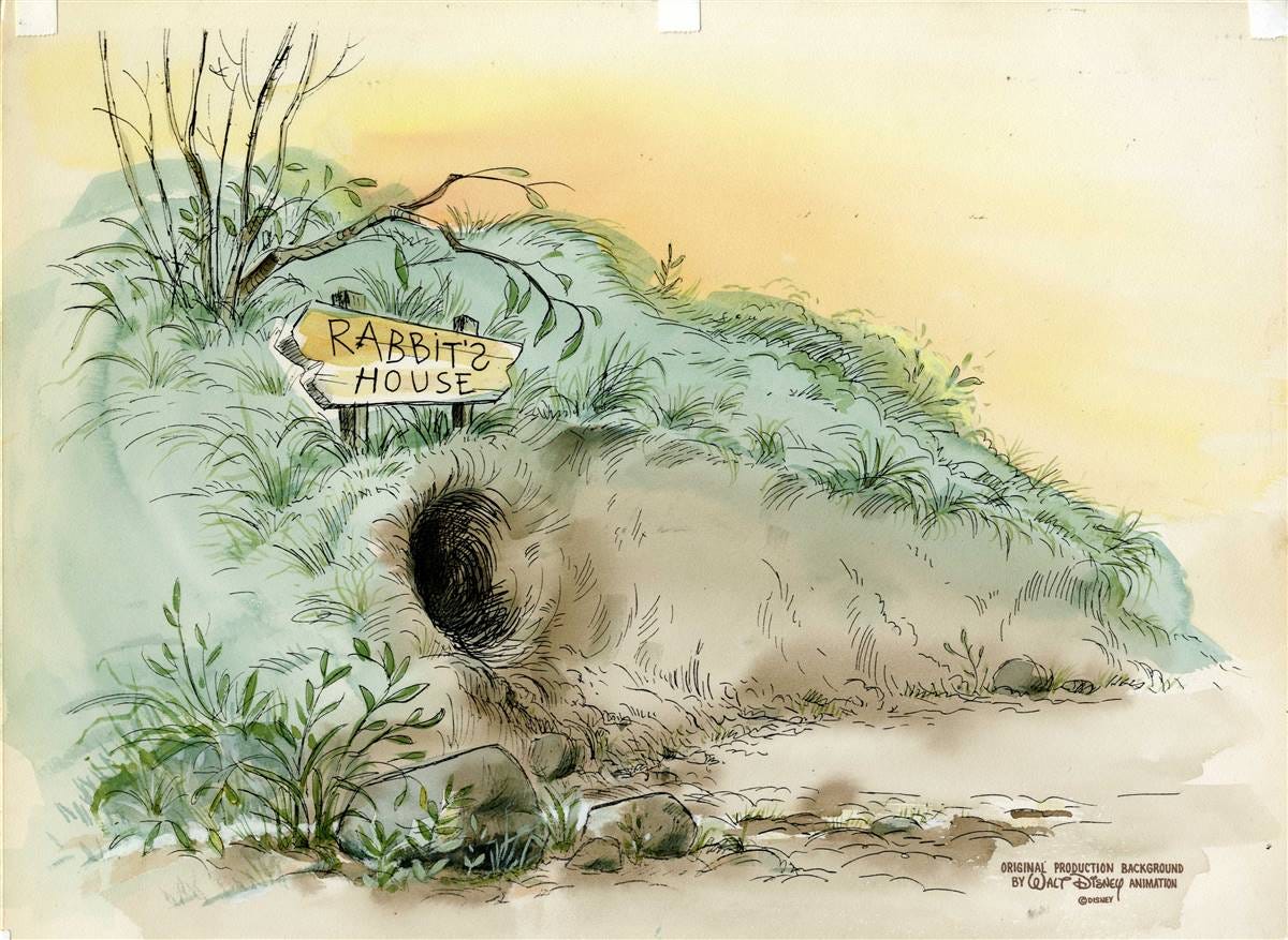 Original Production Background from Winnie the Pooh and the Honey Tree  (1966)