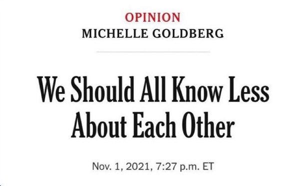 reactions on X: "news opinion article headline we should all know less  about each other https://t.co/5OVTaI3O0R" / X