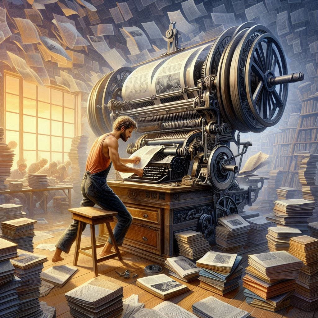 The printing press and books and publications which followed fueled the value of individual expression, a prior dormant force in human experience photo realism style