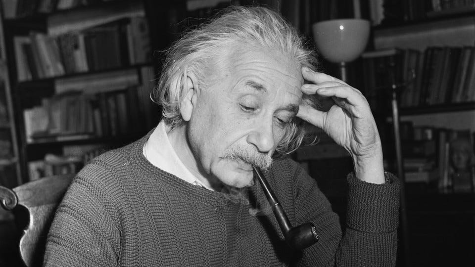 Einstein - thinking.
