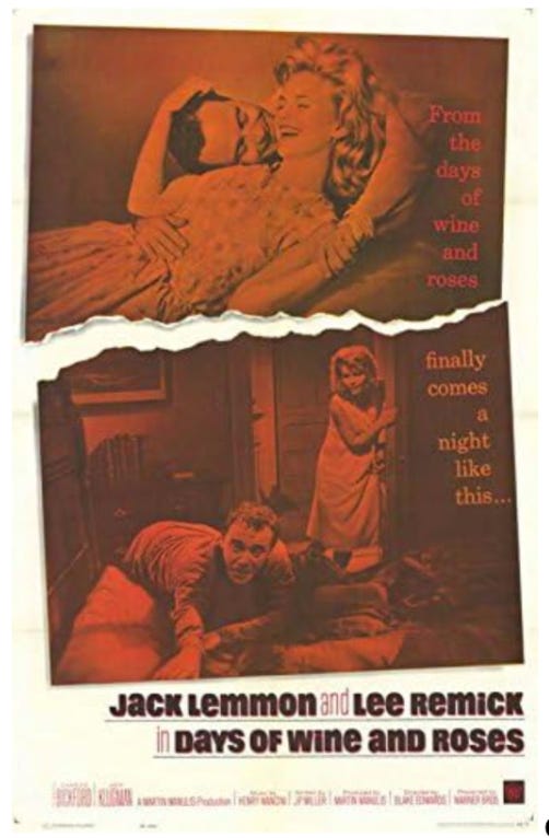 A movie poster from 1962 featuring a happy amorous couple juxtaposed with the same couple in distress.