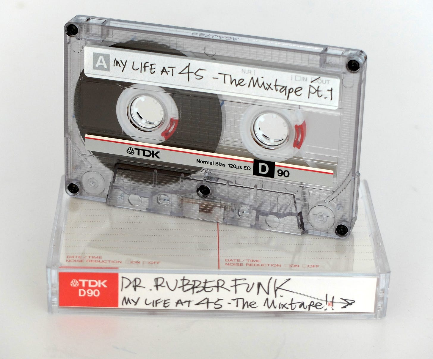 Photo of Dr Rubberfunk Mixtape recorded onto Made In Japan mid 80’s TDK D90.