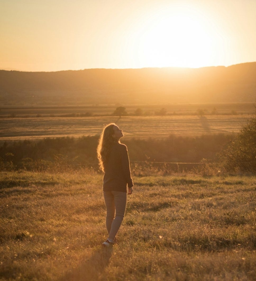 a man standing in a field