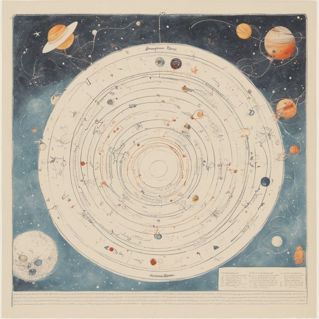 StableDiffusion (prompt «cosmological argument (plus some style instructions)»)