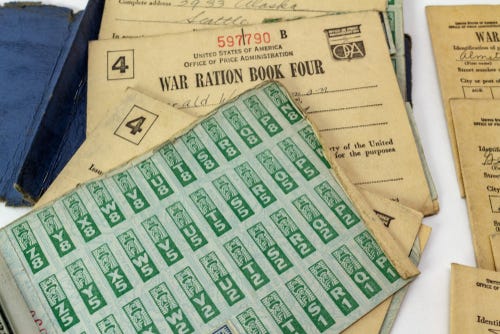 US War Ration Book