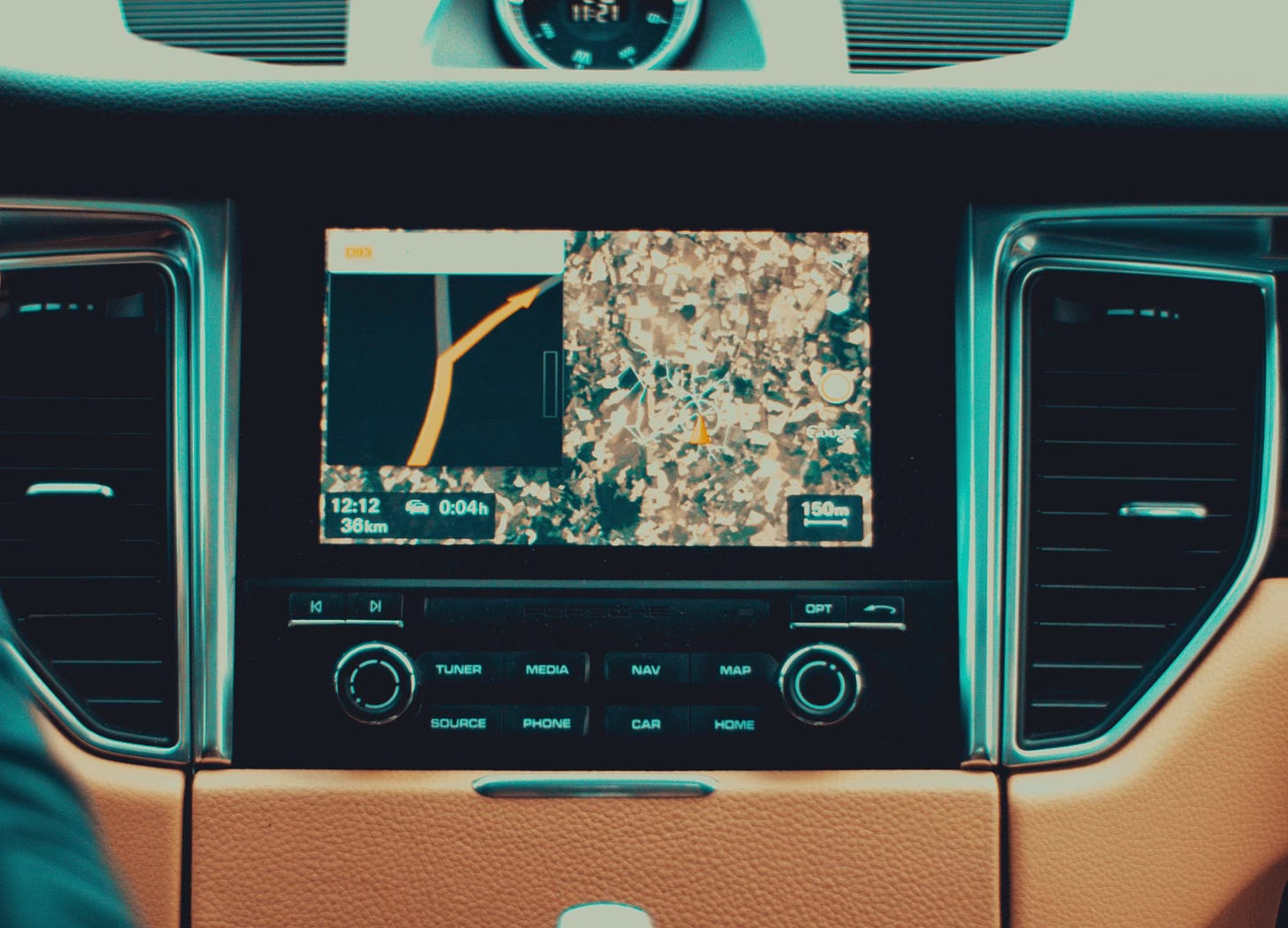 GPS on a car dashboard