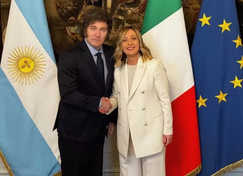 Milei al G7: la invitación de Giorgia Meloni al presidente argentino - Corta