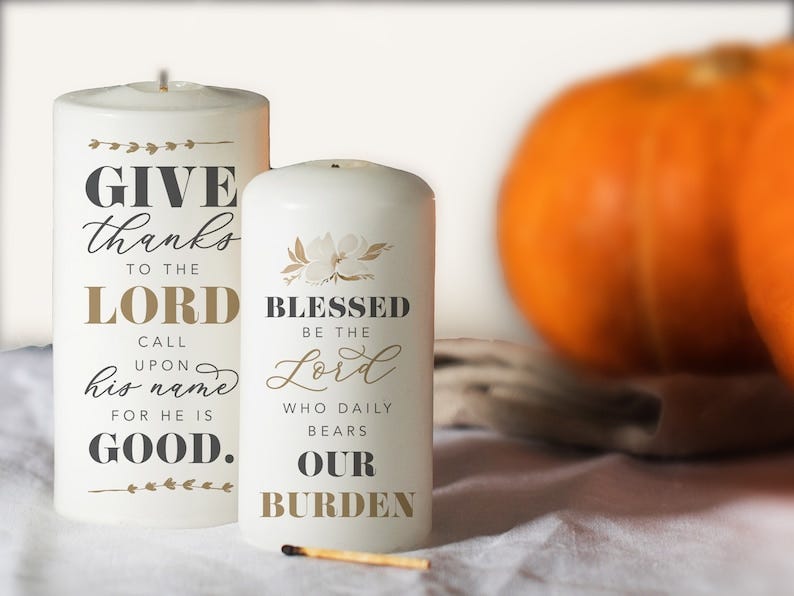 DIY Thanksgiving Candles image 1