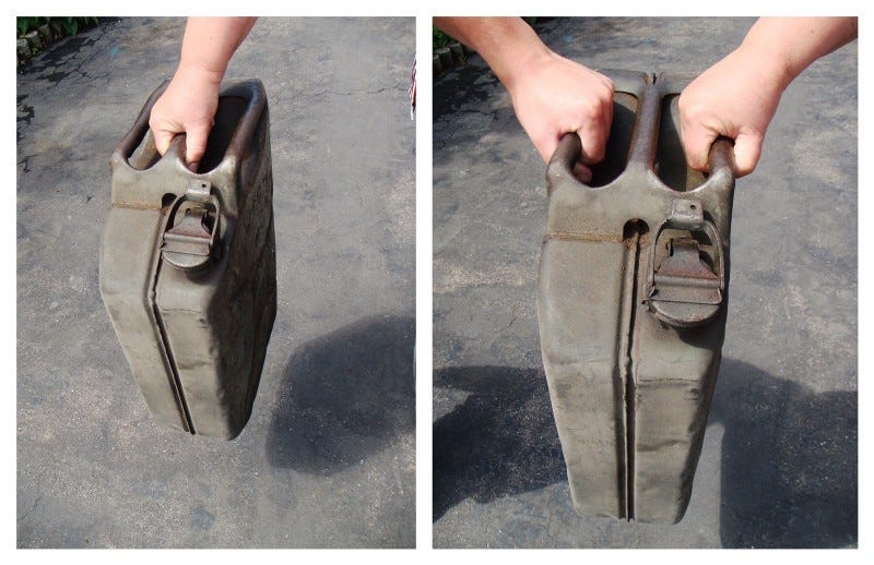 Methods of carrying the Jerrycan