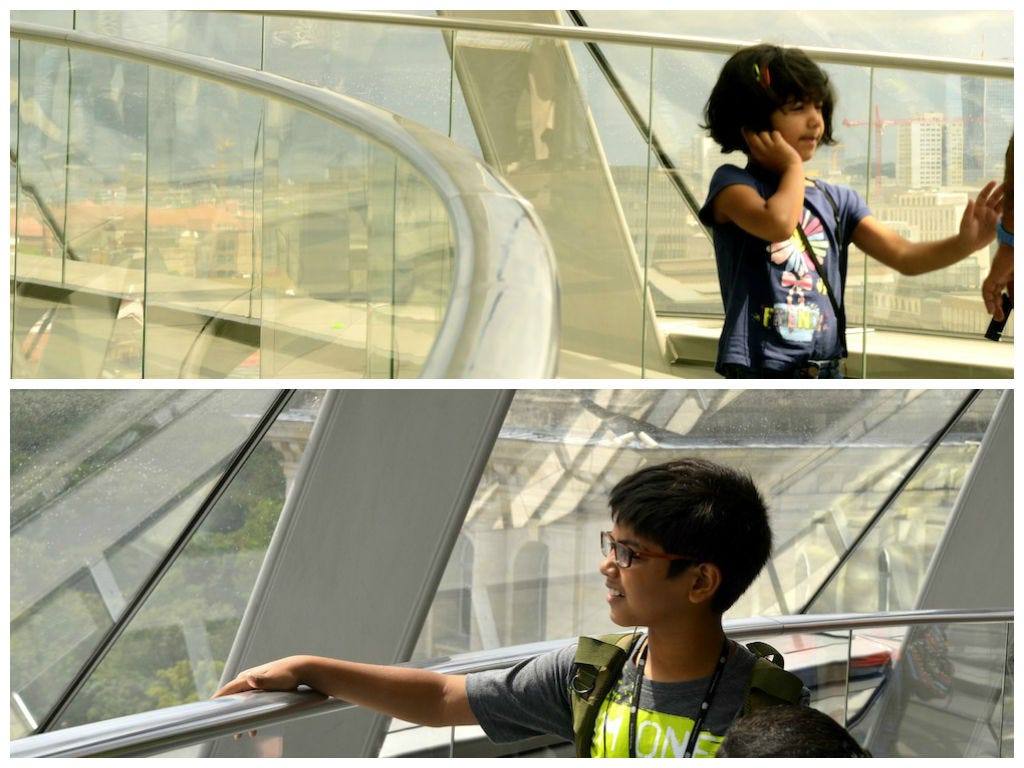 The effect of the glass dome on the kids was interesting. They were enchanted and engrossed in the audio guide, which was simple and easy to follow, with interesting tidbits but not too much chatter!