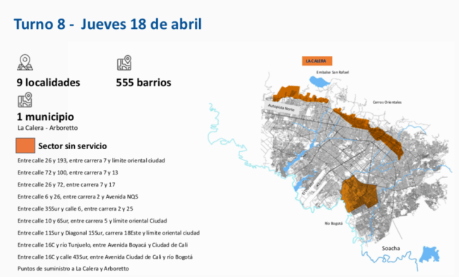 Bogotá implements water rationing with Colombian capital divided in nine  zones | The City Paper Bogotá