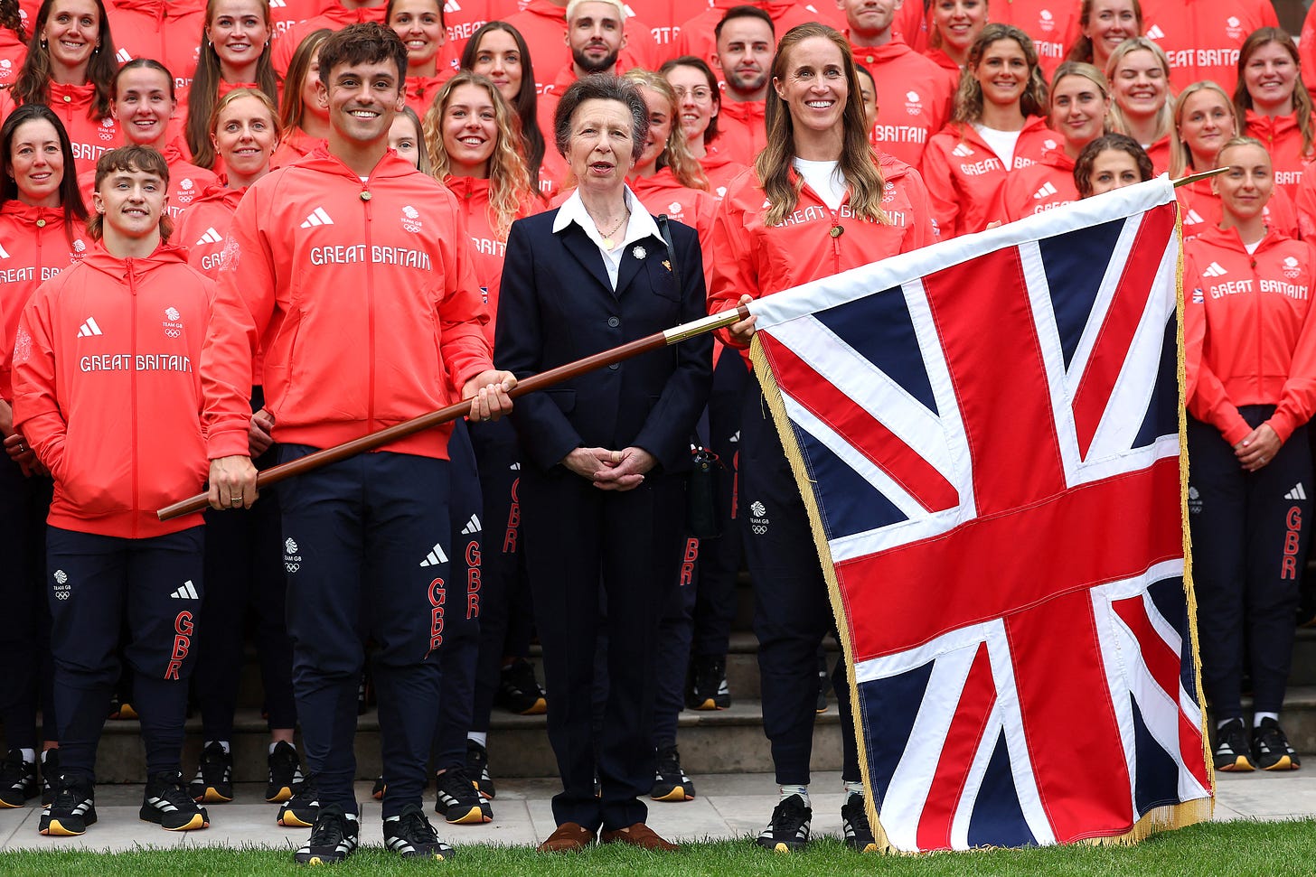 princess anne attends a pre-olympic celebration in paris