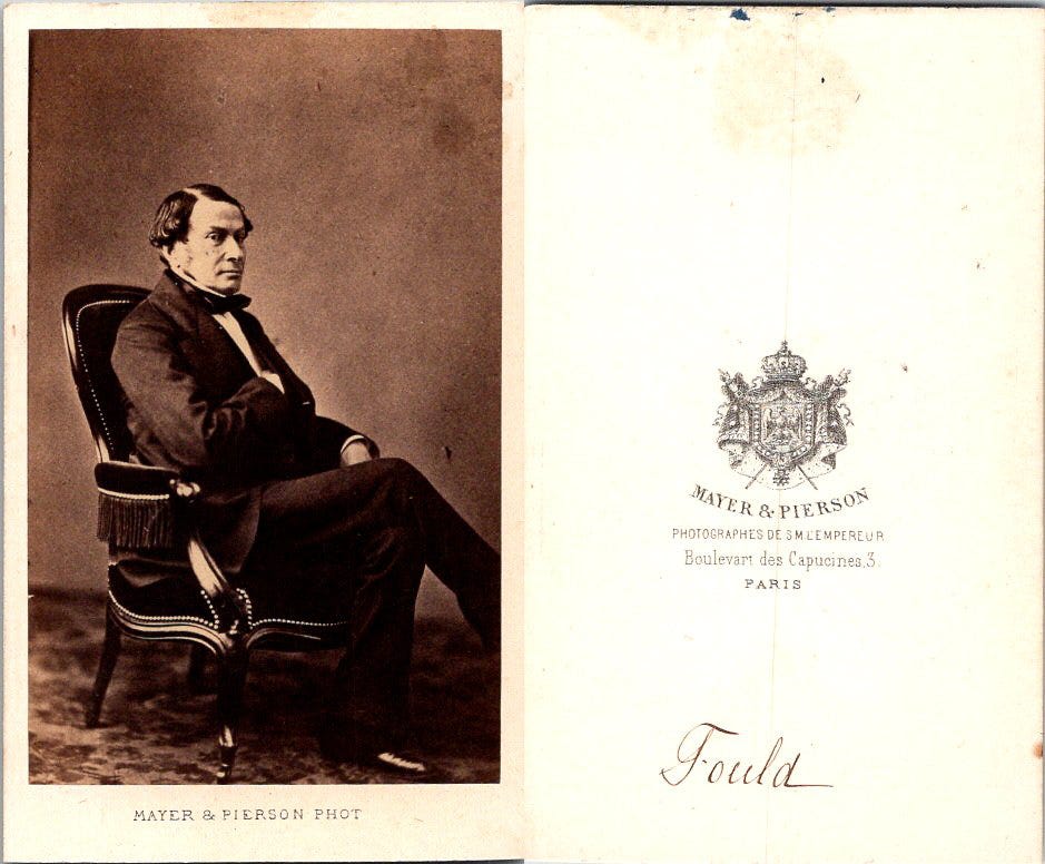 CDV Mayer & Pierson, Paris, Achille Fould, banquier et homme politique ...