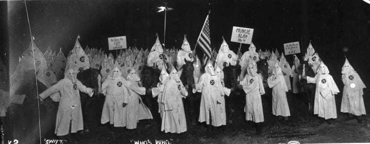 Ku Klux Klan gathering of Muncie Klan No. 4
