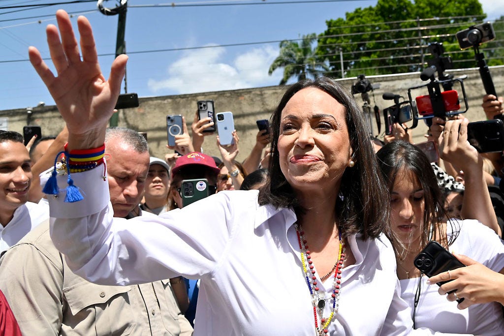 In Venezuela, people are rejecting Nicolas Maduro's election fraud and fighting for freedom ‘until the end’ with María Corina Machado.