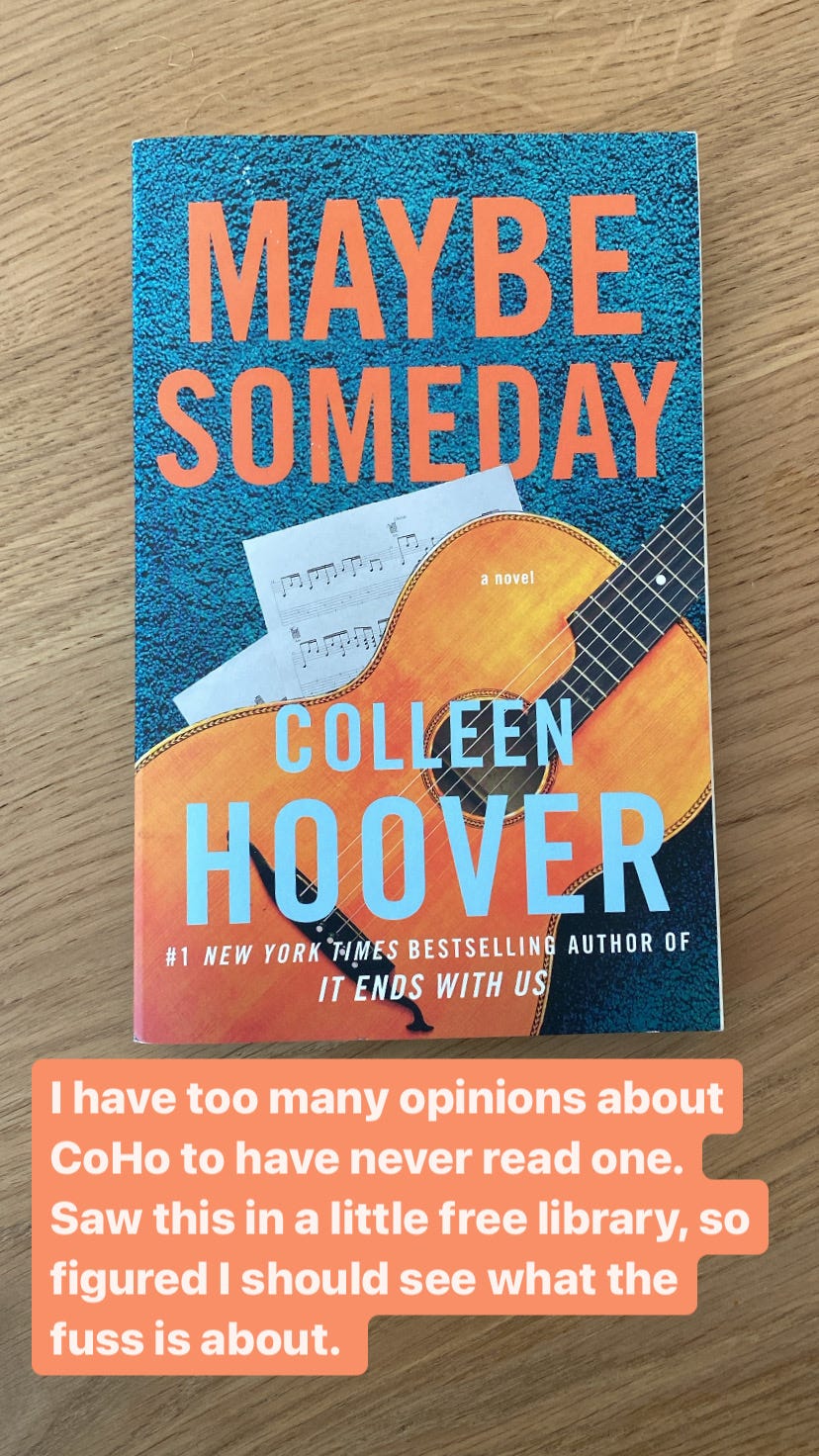 picture of book: Maybe Someday by Colleen Hoover
