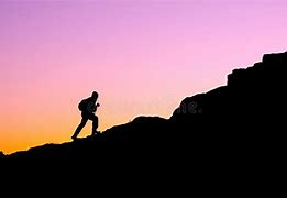 Image result for people climbing up a mountain with sunlight horizon