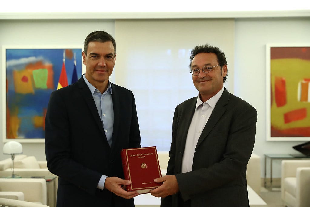 Sánchez recibe al nuevo fiscal general del Estado, Álvaro … | Flickr