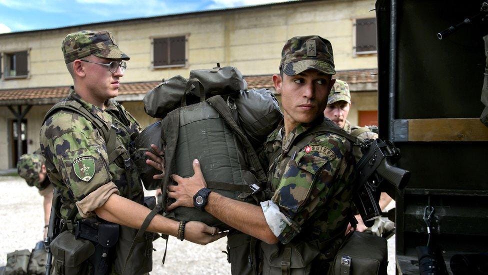 Swiss army personnel