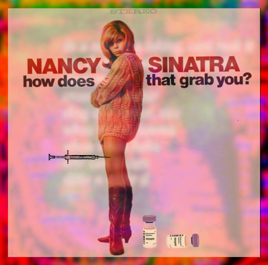 nancy sinatra album cover but altered
