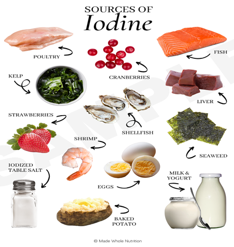 Sources of iodine 