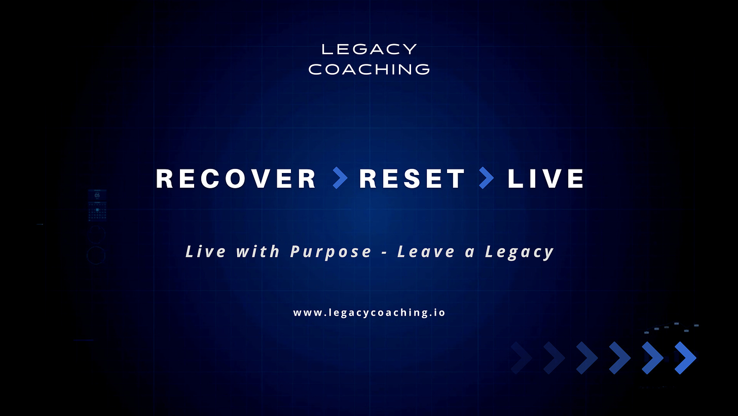 Legacy Coaching - Recover > Reset > Live